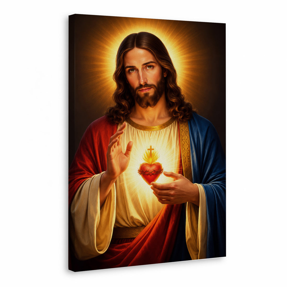 Radiant Sacred Heart of Jesus Wall Art Poster/Canvas