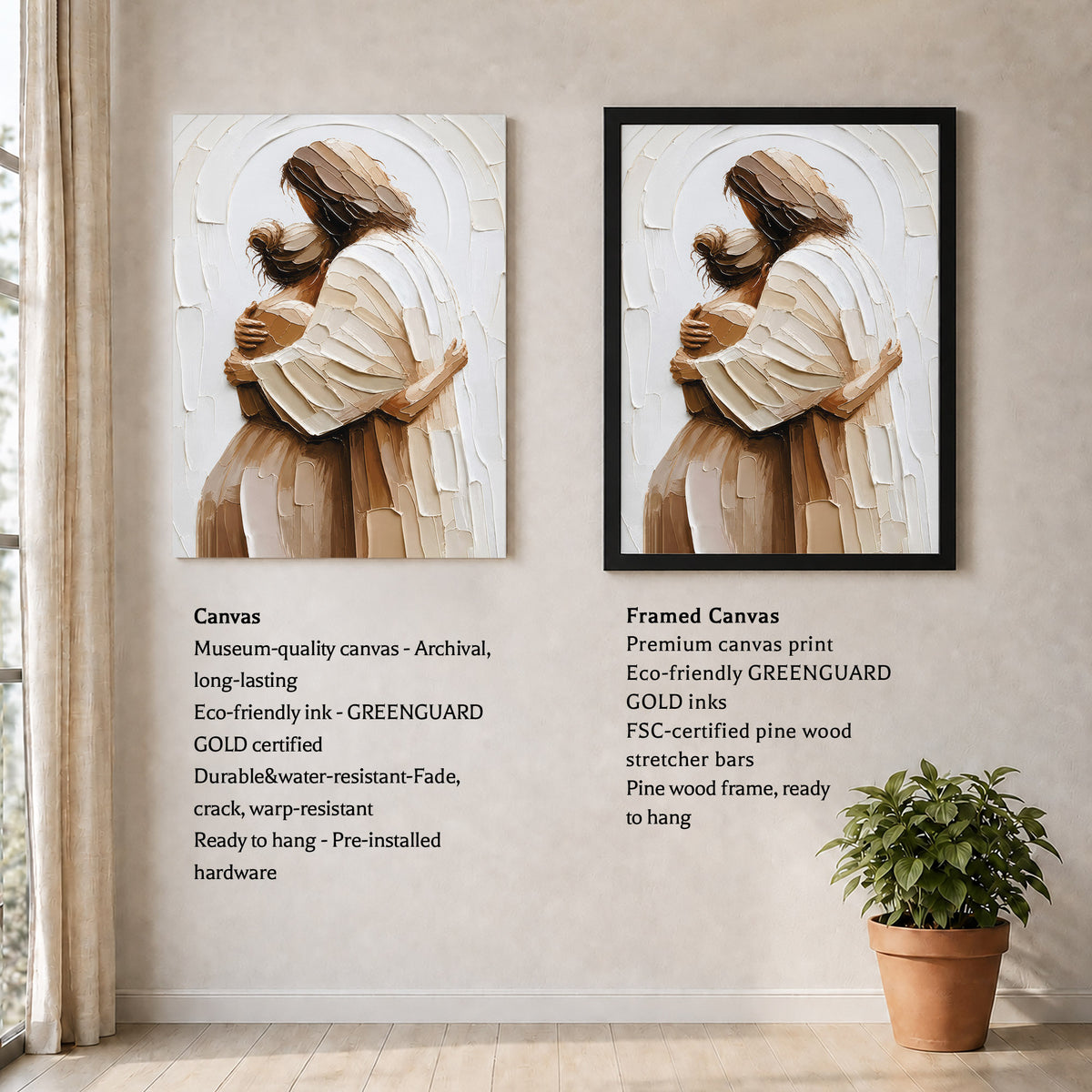 Divine Embrace Jesus Healing Touch Christian Wall Art Poster/Canvas