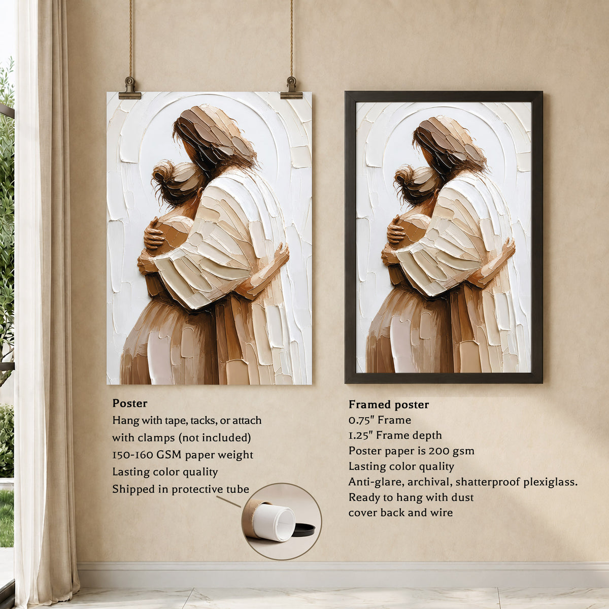 Divine Embrace Jesus Healing Touch Christian Wall Art Poster/Canvas