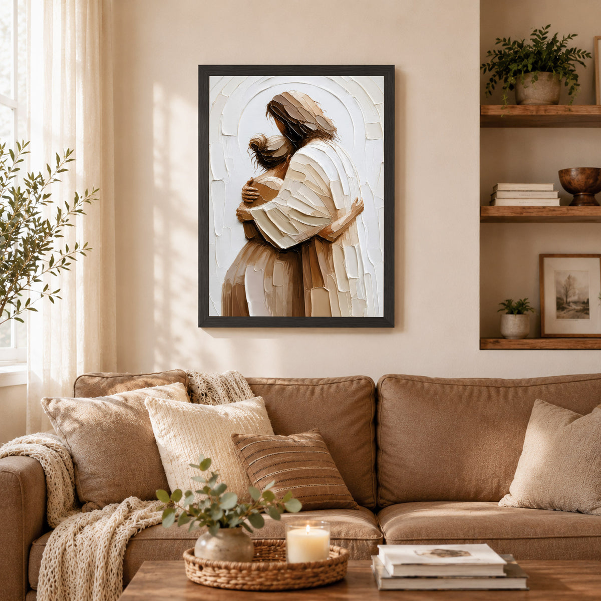 Divine Embrace Jesus Healing Touch Christian Wall Art Poster/Canvas