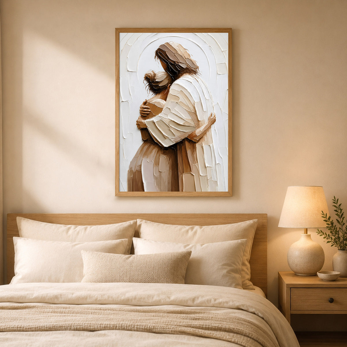 Divine Embrace Jesus Healing Touch Christian Wall Art Poster/Canvas
