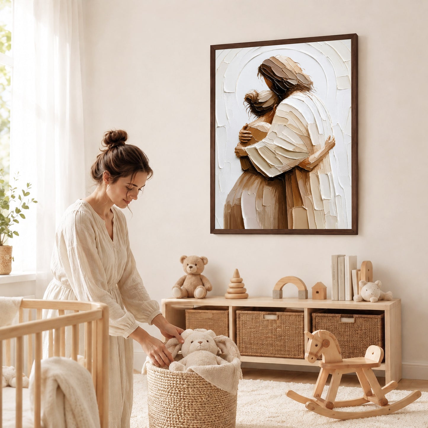 Divine Embrace Jesus Healing Touch Christian Wall Art Poster/Canvas
