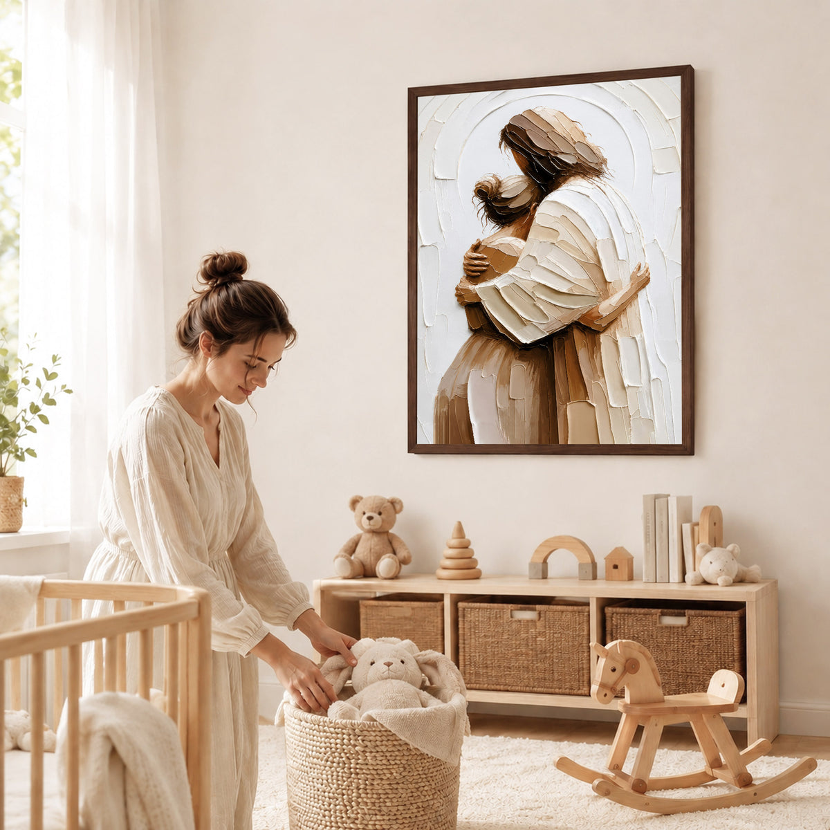 Divine Embrace Jesus Healing Touch Christian Wall Art Poster/Canvas