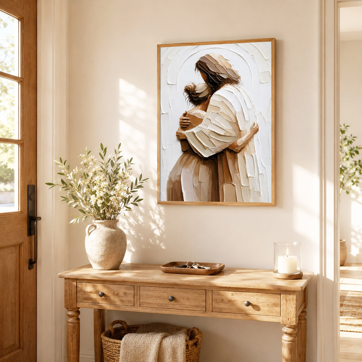 Divine Embrace Jesus Healing Touch Christian Wall Art Poster/Canvas
