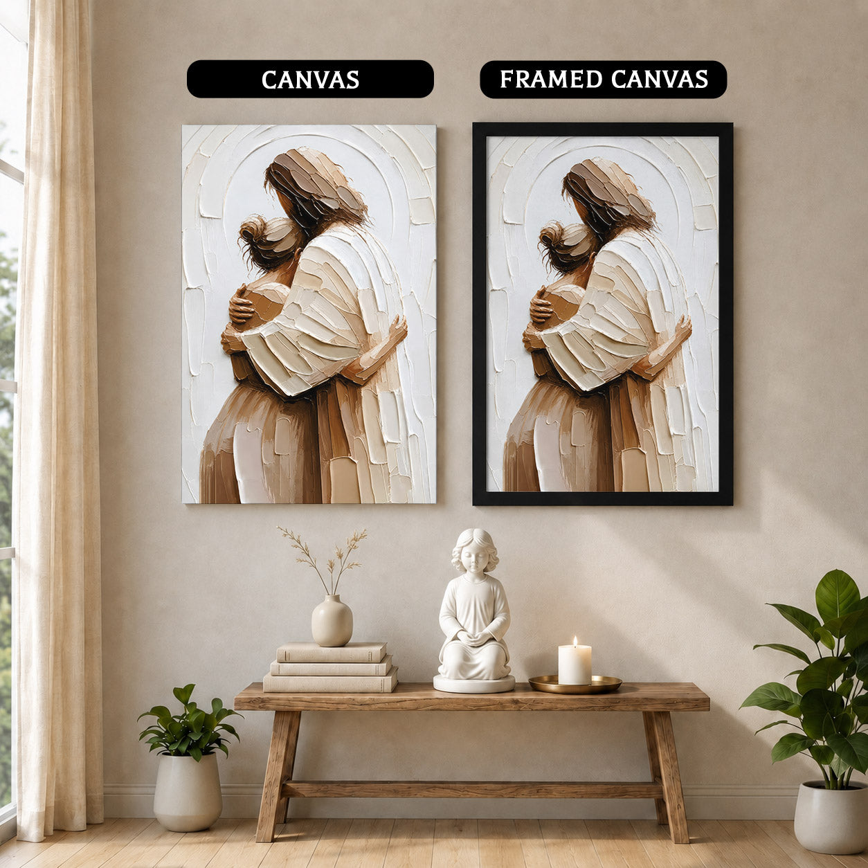 Divine Embrace Jesus Healing Touch Christian Wall Art Poster/Canvas