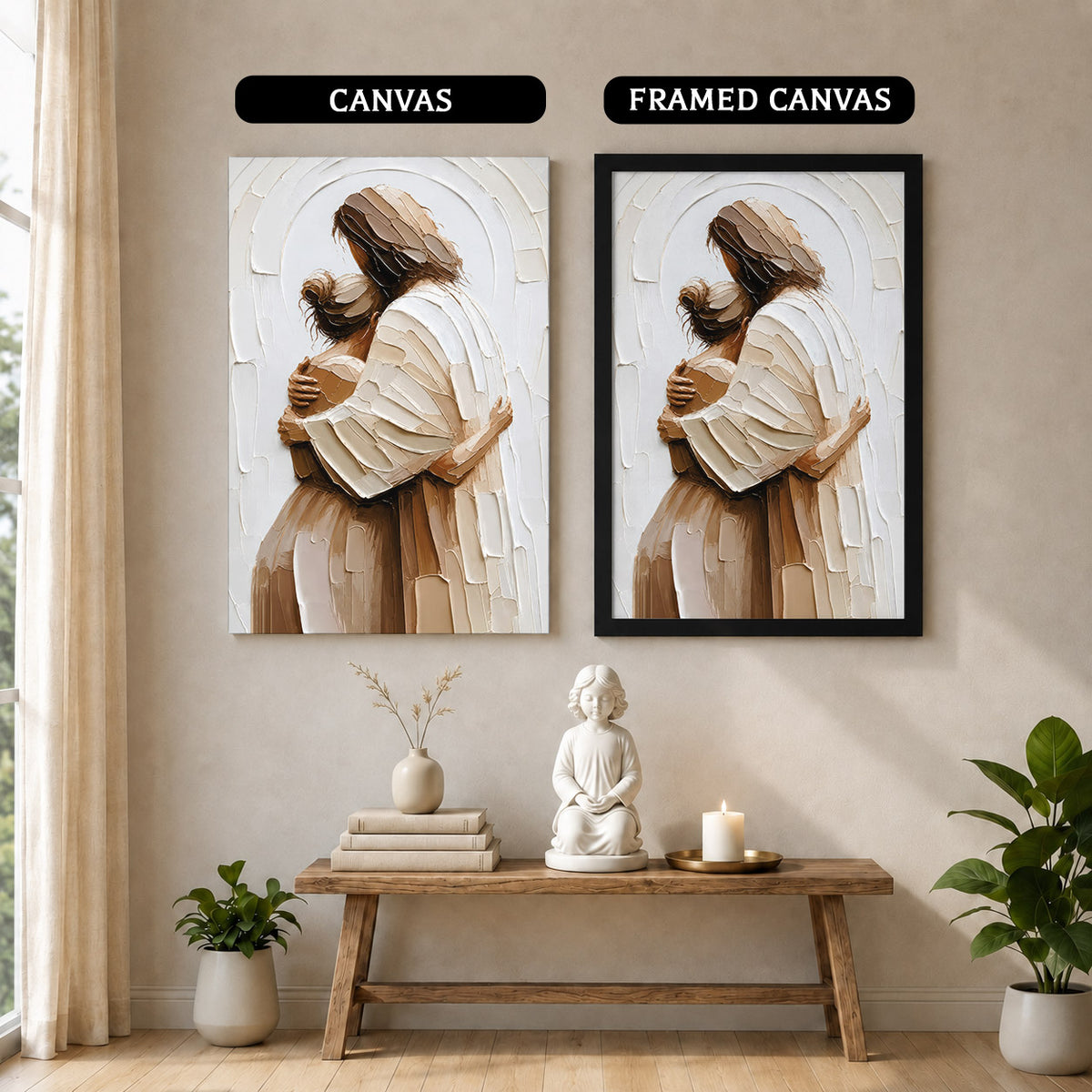 Divine Embrace Jesus Healing Touch Christian Wall Art Poster/Canvas