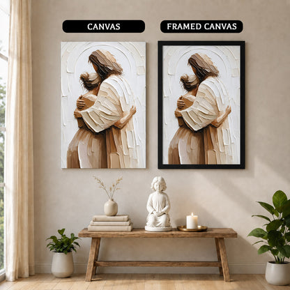 Divine Embrace Jesus Healing Touch Christian Wall Art Poster/Canvas