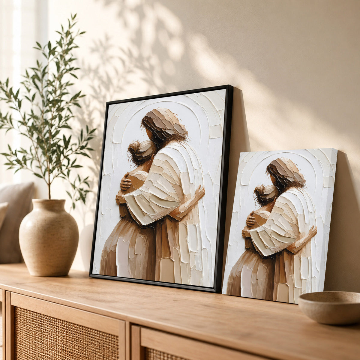 Divine Embrace Jesus Healing Touch Christian Wall Art Poster/Canvas