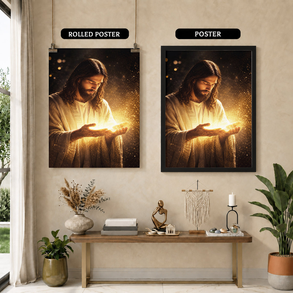 When Darkness Fades, Christ Shines  Wall Art Poster/Canvas