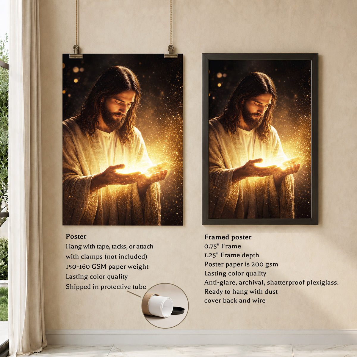 When Darkness Fades, Christ Shines  Wall Art Poster/Canvas