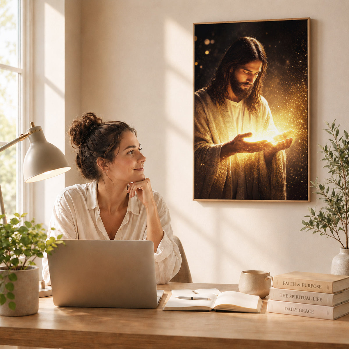 When Darkness Fades, Christ Shines  Wall Art Poster/Canvas