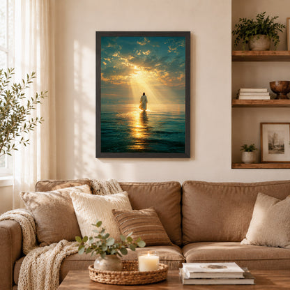 Jesus Walking on Water Wall Art Wall Art Poster/Canvas