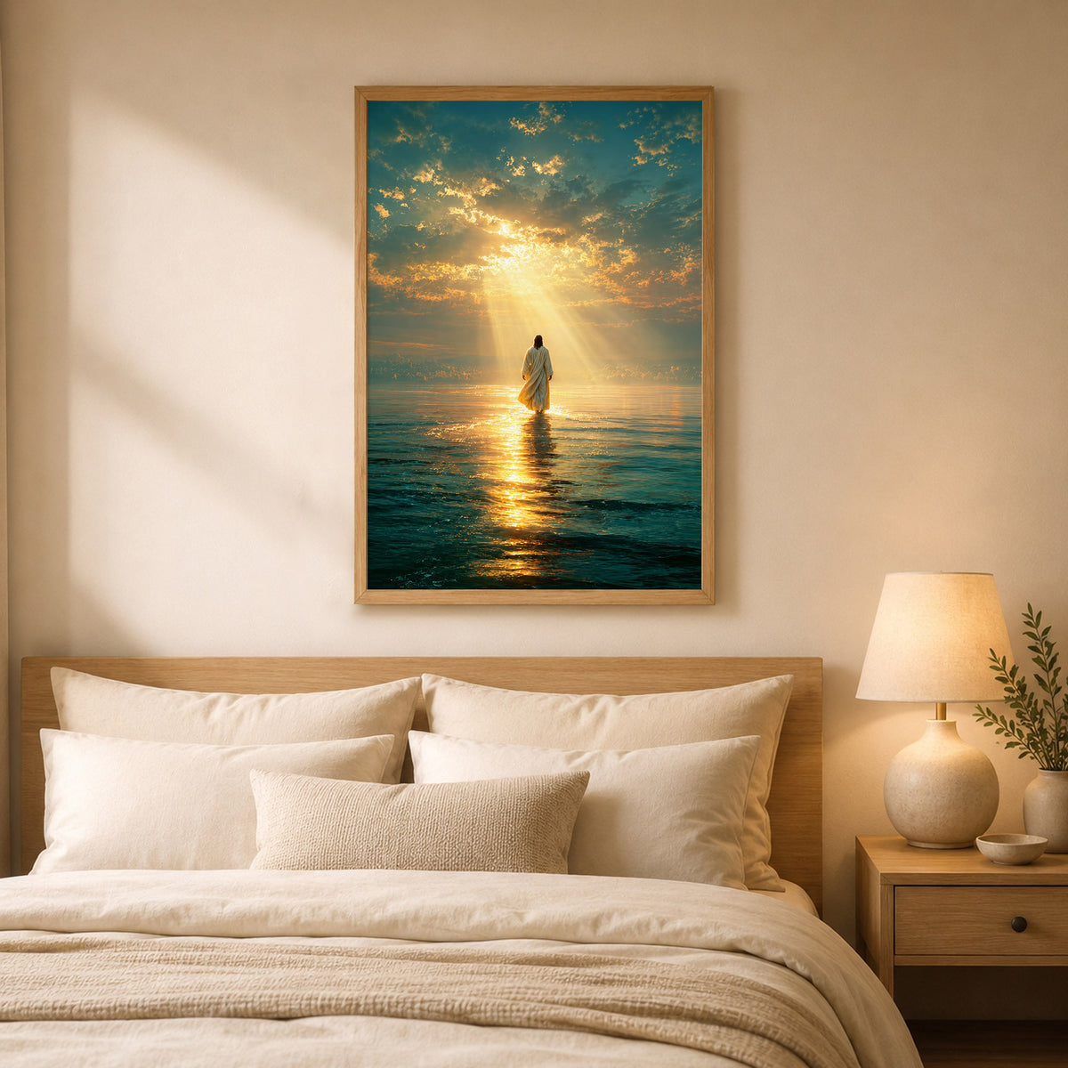 Jesus Walking on Water Wall Art Wall Art Poster/Canvas