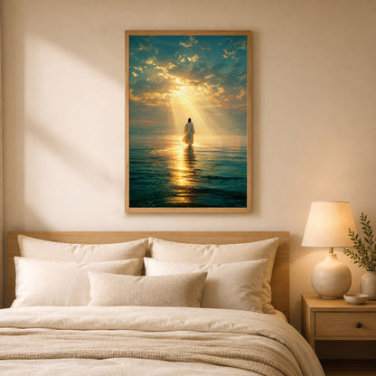 Jesus Walking on Water Wall Art Wall Art Poster/Canvas