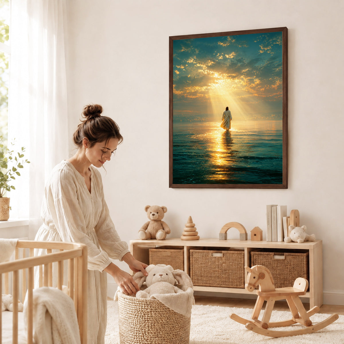 Jesus Walking on Water Wall Art Wall Art Poster/Canvas