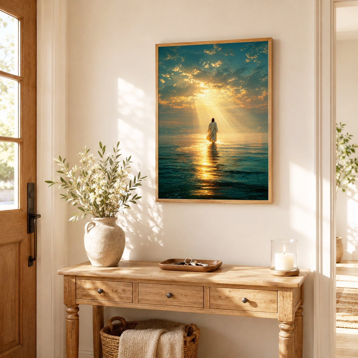 Jesus Walking on Water Wall Art Wall Art Poster/Canvas