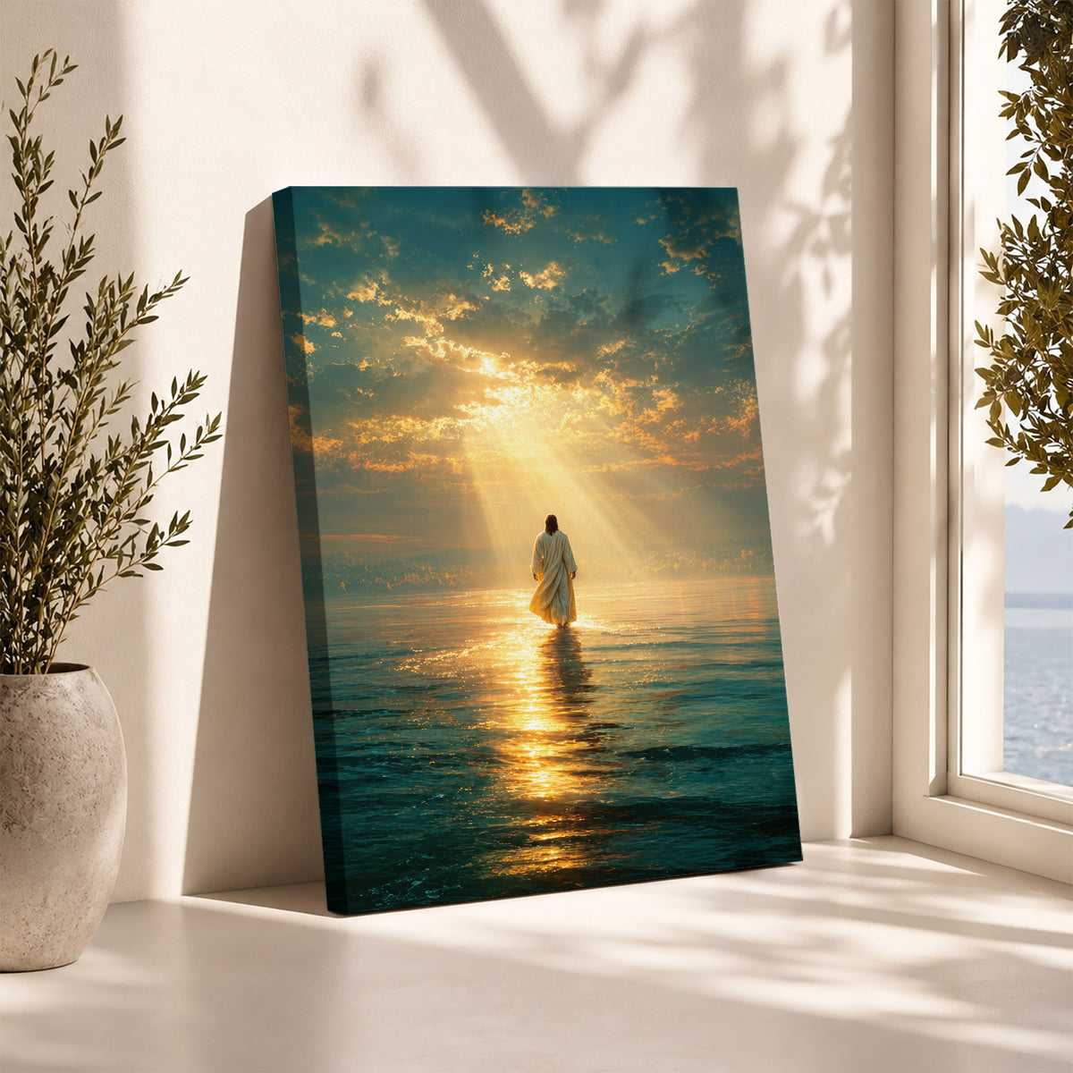 Jesus Walking on Water Wall Art Wall Art Poster/Canvas