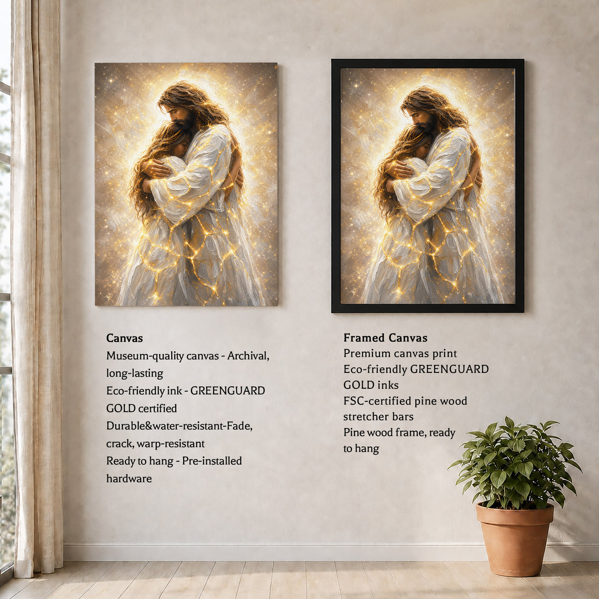 Safe In His Embrace Wall Art Poster/Canvas