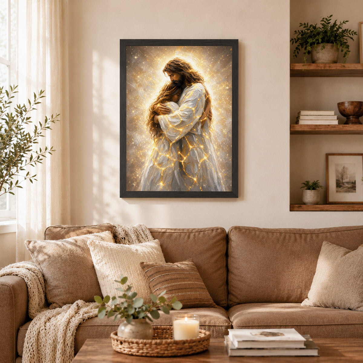 Safe In His Embrace Wall Art Poster/Canvas