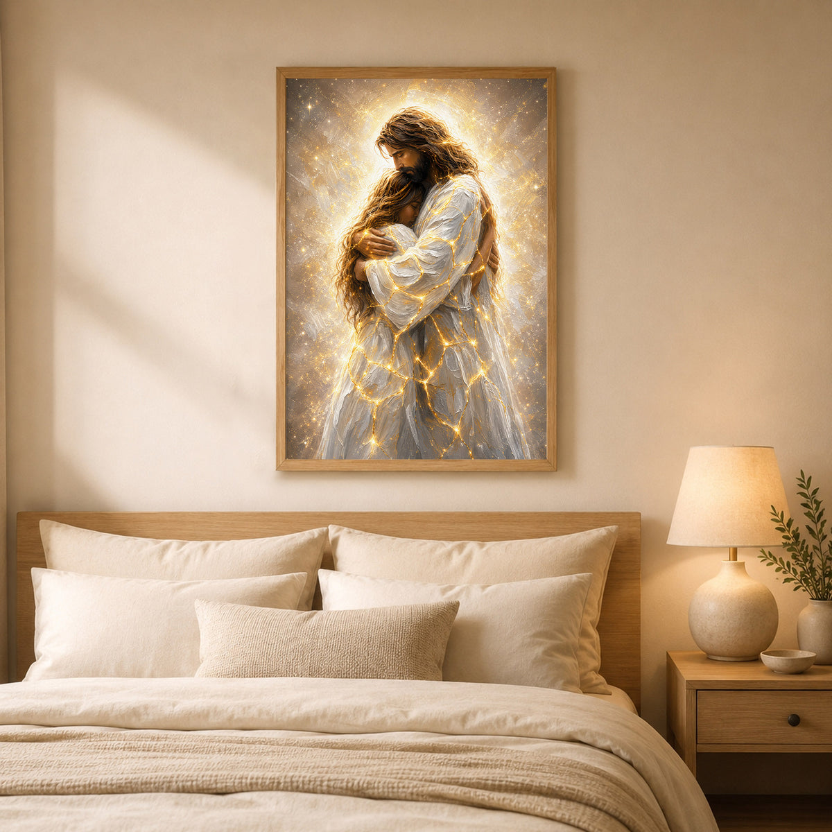 Safe In His Embrace Wall Art Poster/Canvas