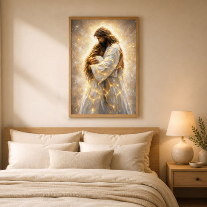 Safe In His Embrace Wall Art Poster/Canvas
