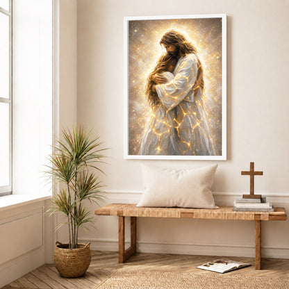 Safe In His Embrace Wall Art Poster/Canvas