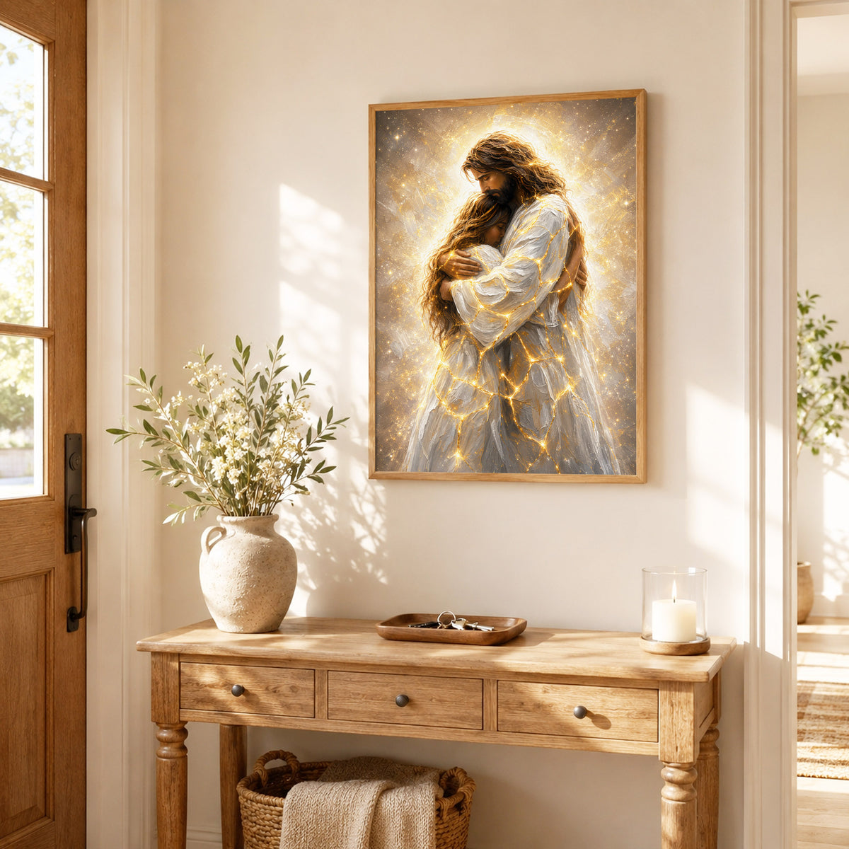 Safe In His Embrace Wall Art Poster/Canvas