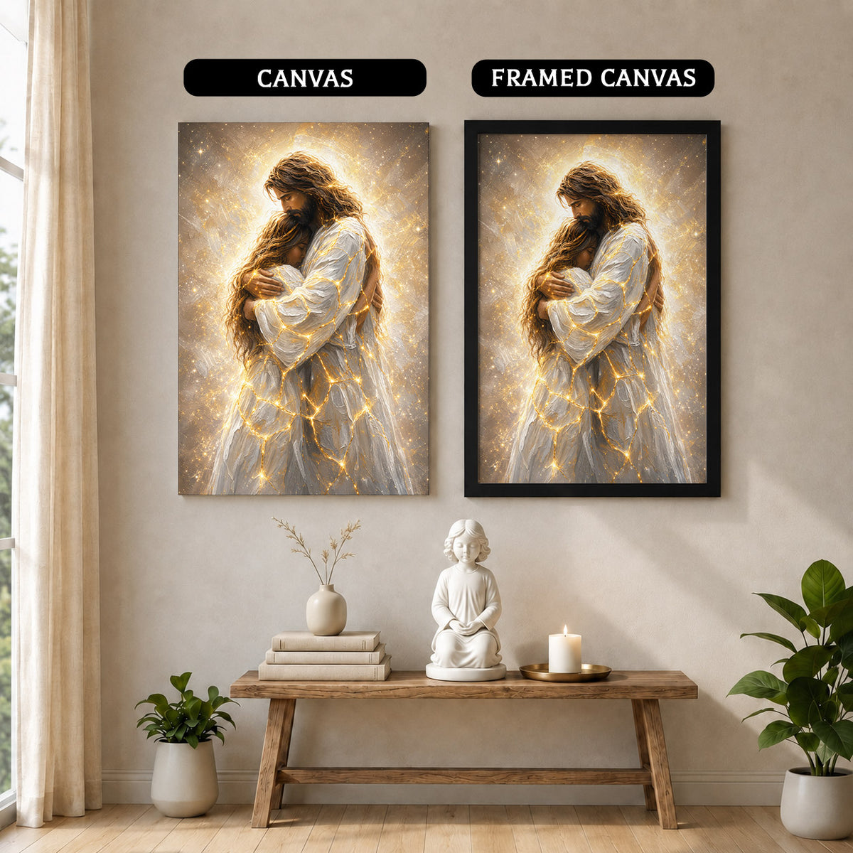 Safe In His Embrace Wall Art Poster/Canvas