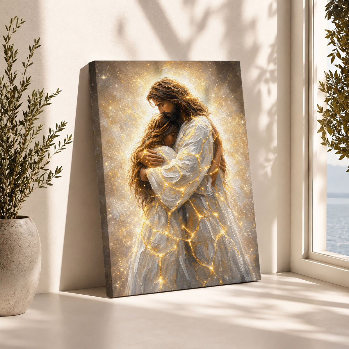 Safe In His Embrace Wall Art Poster/Canvas