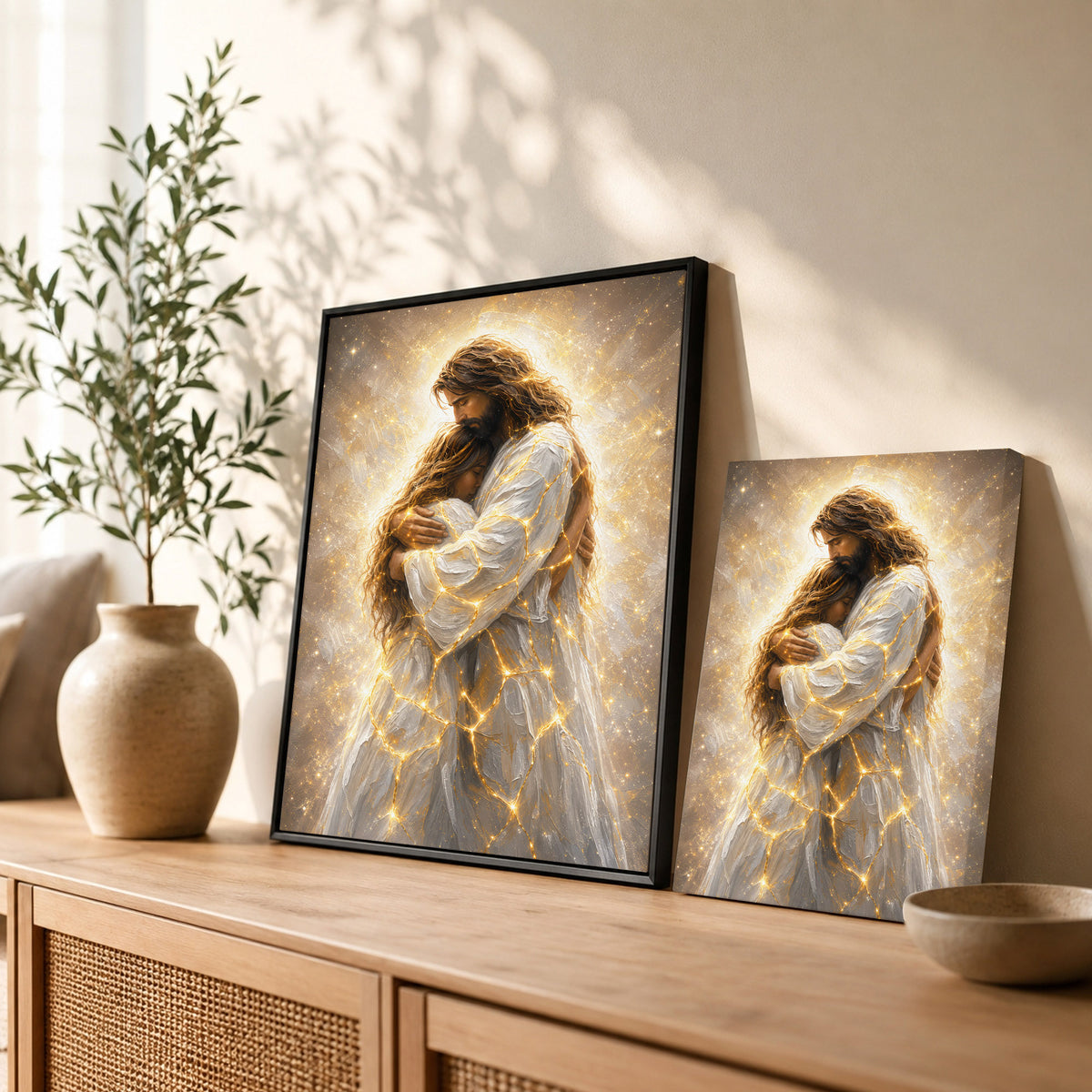 Safe In His Embrace Wall Art Poster/Canvas