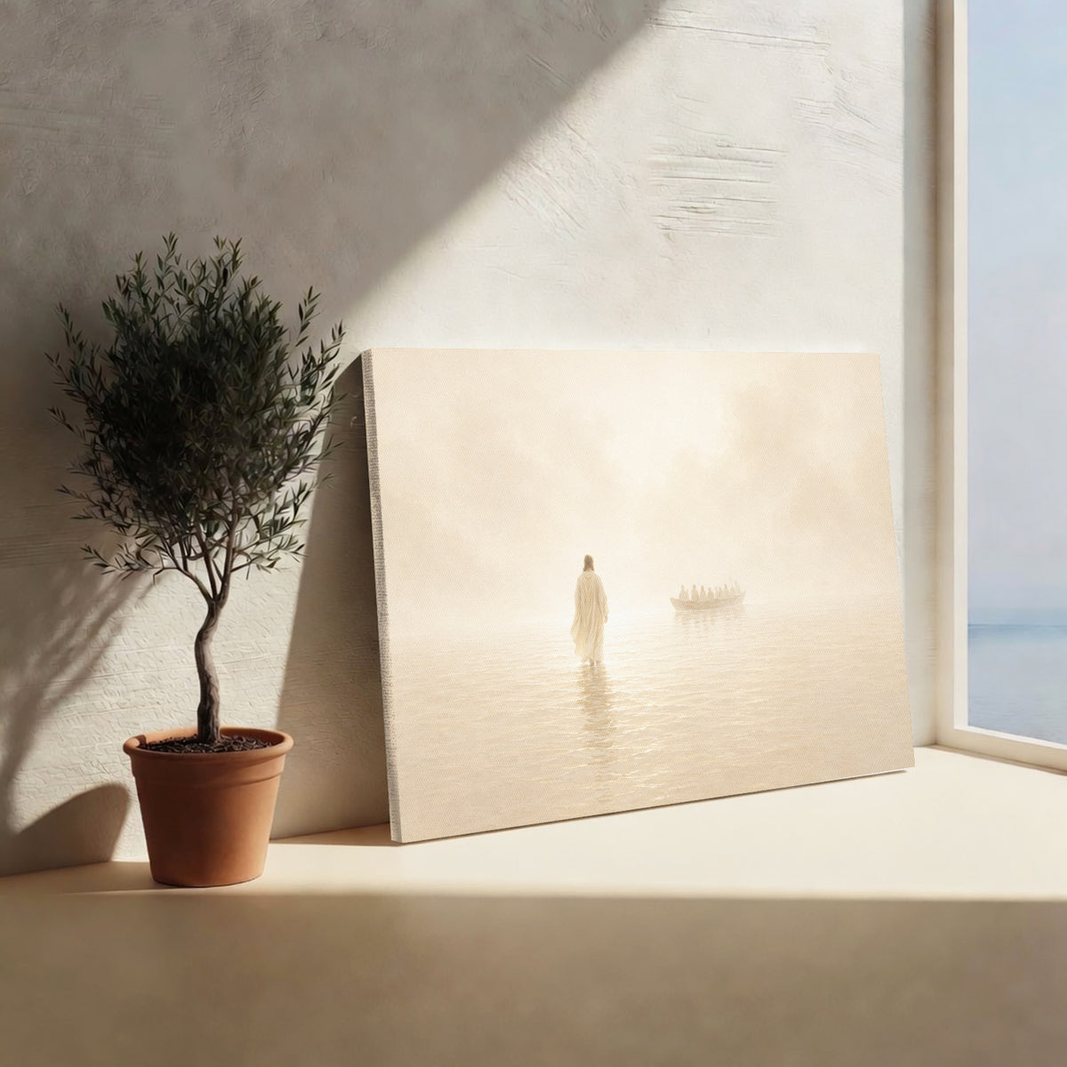 Jesus Walks on Water Wall Art Poster/Canvas