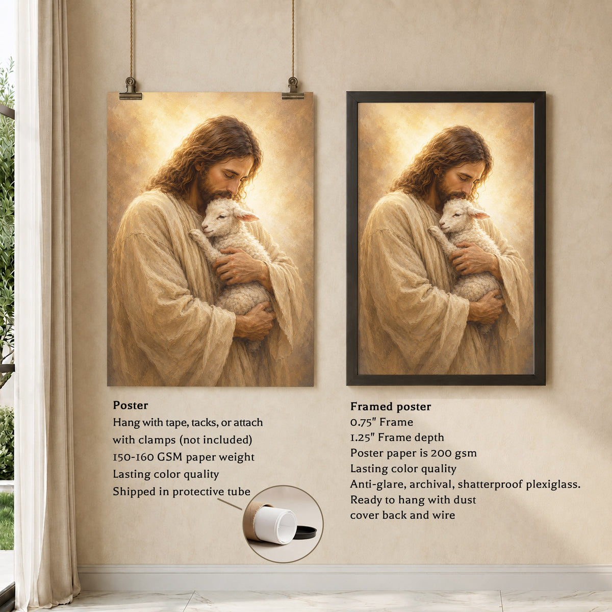 The Lord Is My Shepherd Wall Art Poster/Canvas