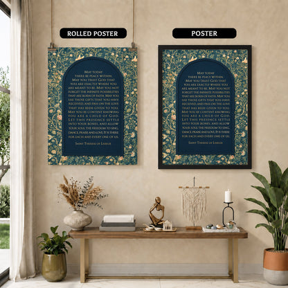 Saint Therese of Lisieux Prayer Quote Poster/Canvas