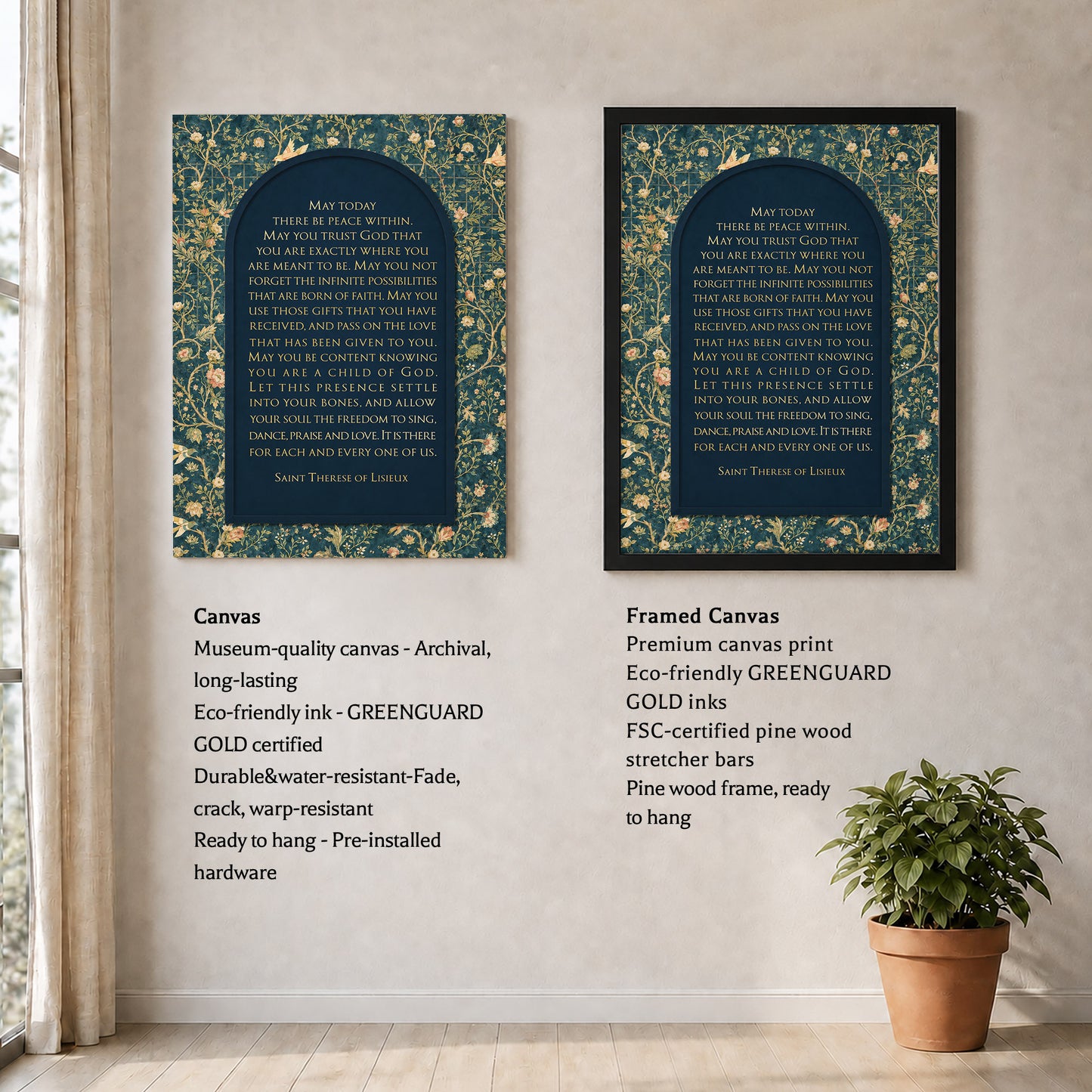 Saint Therese of Lisieux Prayer Quote Poster/Canvas