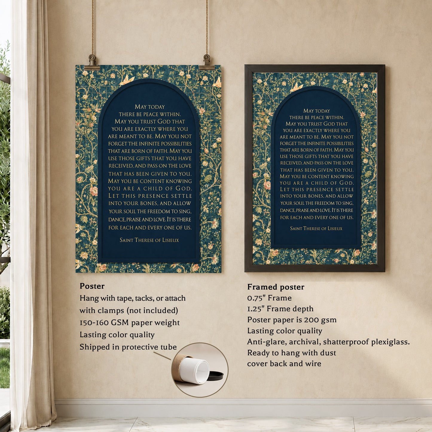 Saint Therese of Lisieux Prayer Quote Poster/Canvas