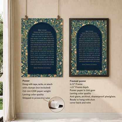 Saint Therese of Lisieux Prayer Quote Poster/Canvas