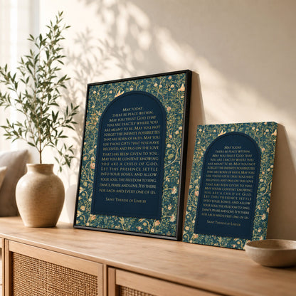 Saint Therese of Lisieux Prayer Quote Poster/Canvas