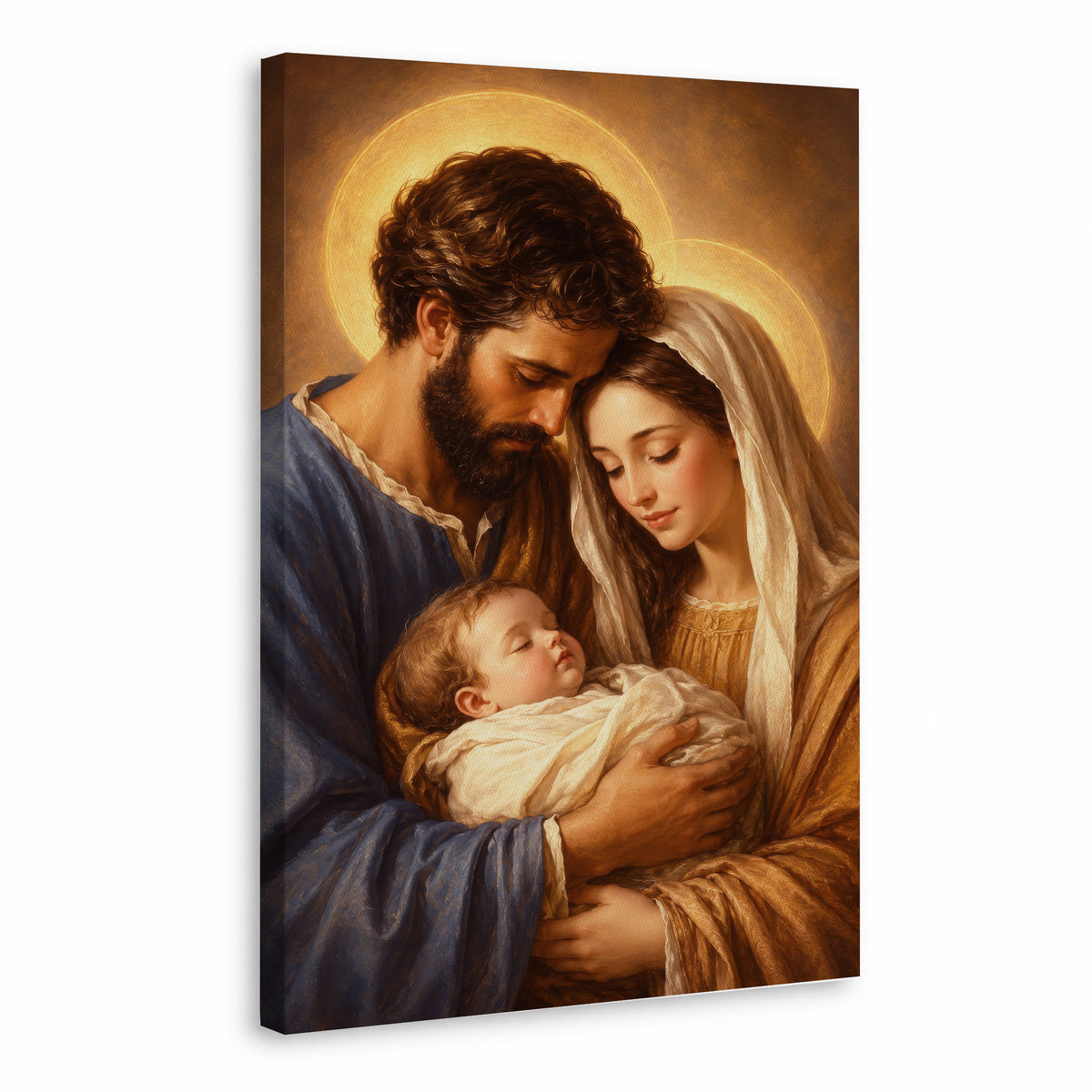 Holy Family with Baby Jesus Poster/Canvas – Christian Catholic Wall Art