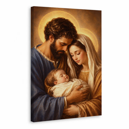 Holy Family with Baby Jesus Poster/Canvas – Christian Catholic Wall Art