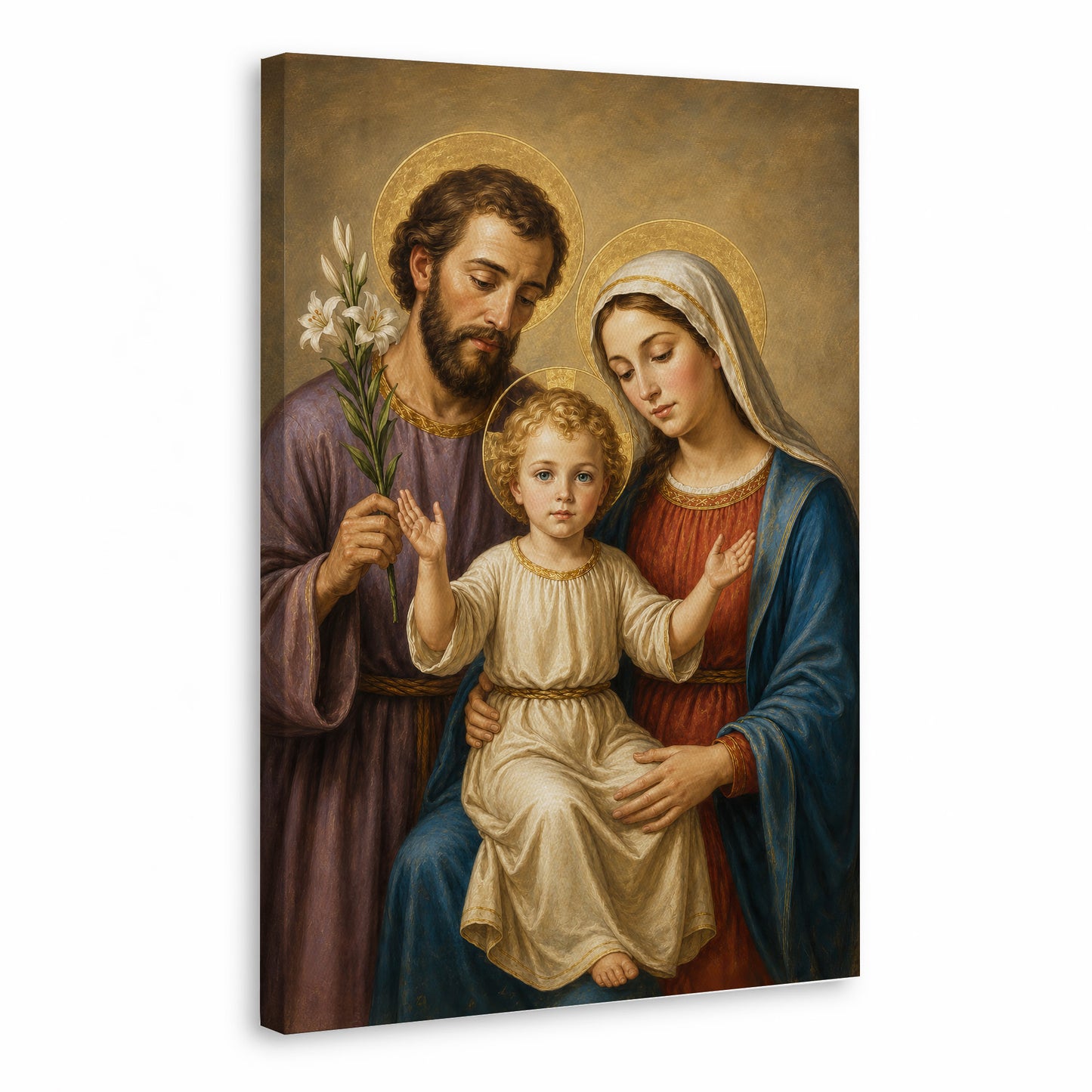 Holy Family with Child Jesus Poster/Canvas – Catholic Christian Wall Art