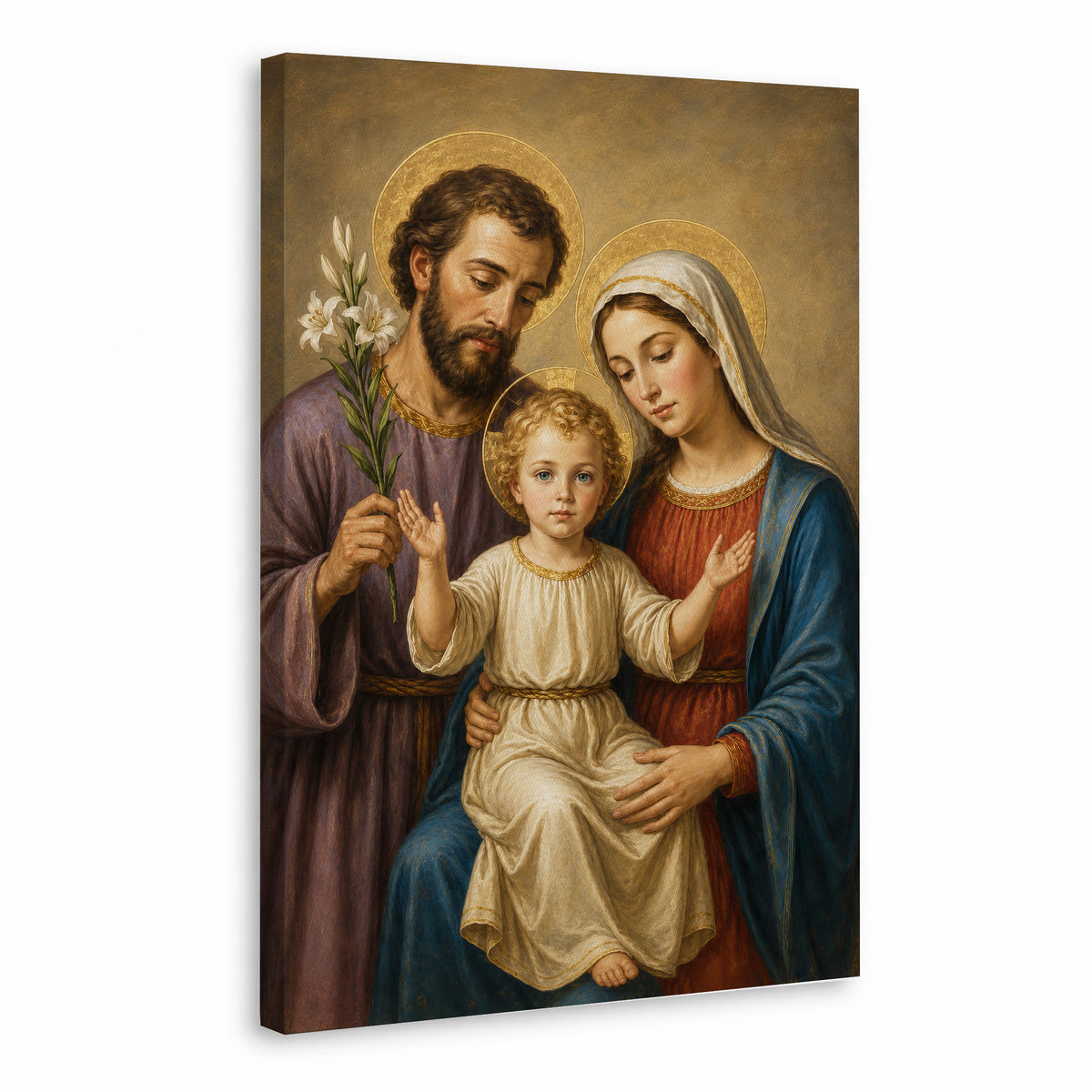 Holy Family with Child Jesus Poster/Canvas – Catholic Christian Wall Art