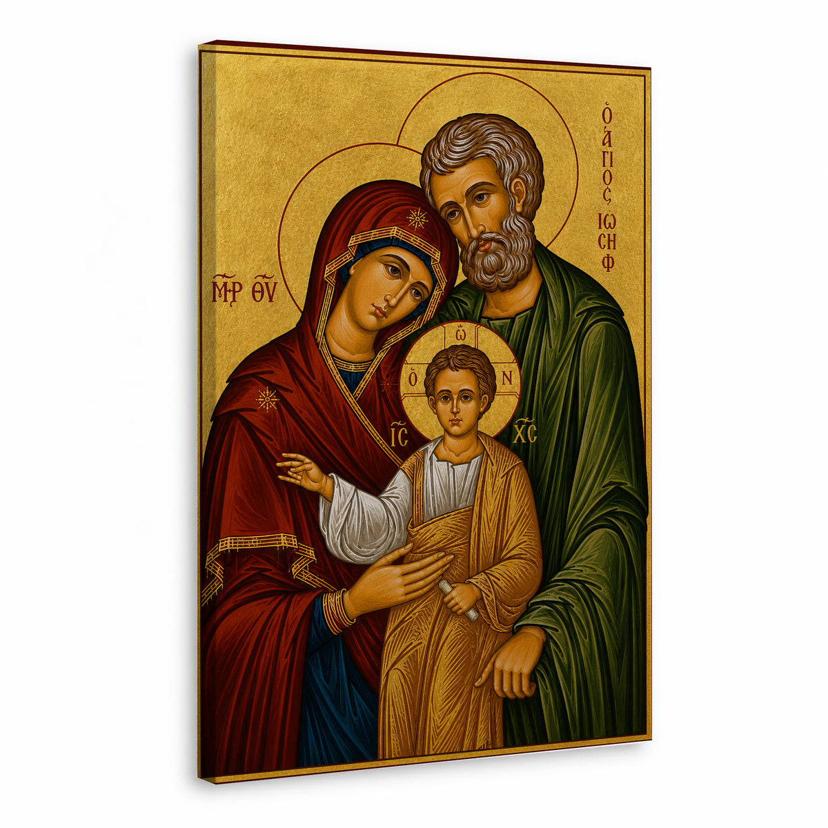 Byzantine Holy Family Icon Poster/Canvas – Catholic Orthodox Religious Wall Art