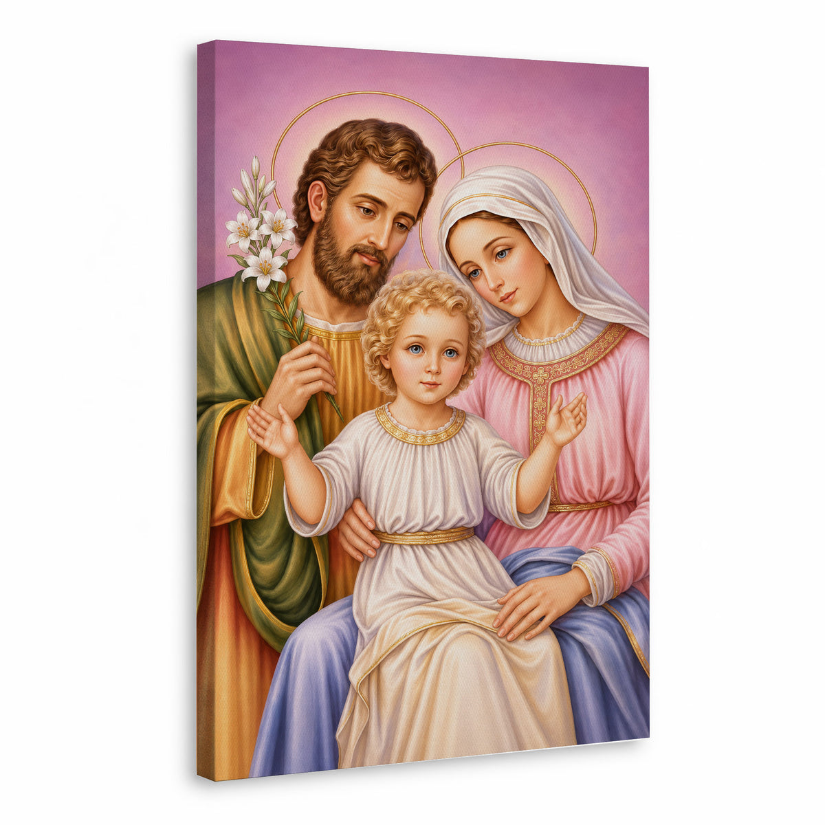 Holy Family with Child Jesus Poster/Canvas – Catholic Christian Wall Art