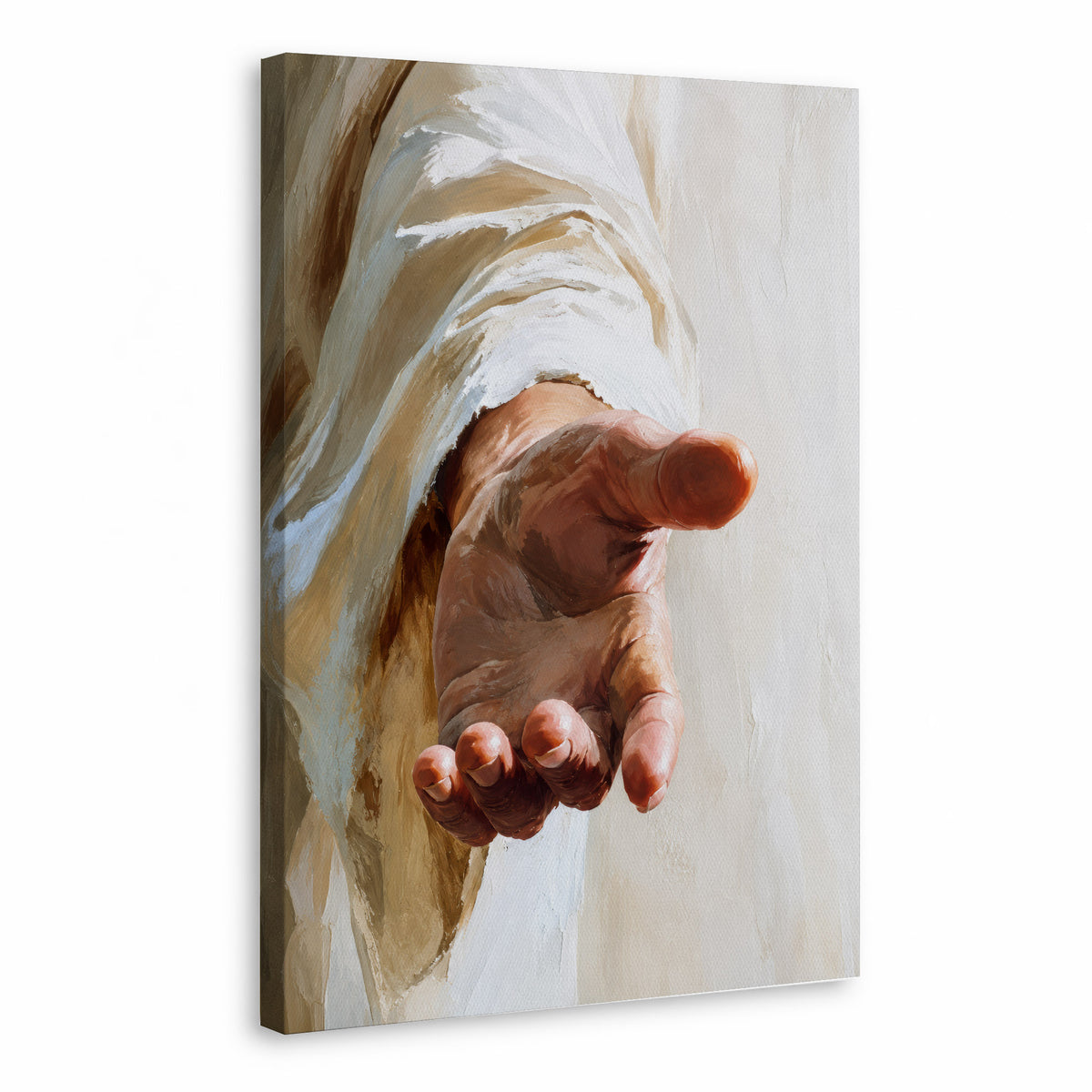 Jesus Reaching Hand Poster/Canvas – Christian Wall Art of Hope and Grace