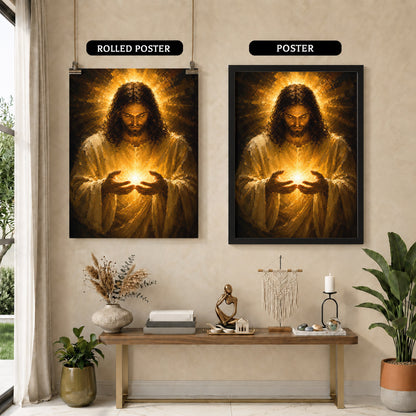 Jesus Light of Hope Canvas Wall Art Poster/Canvas
