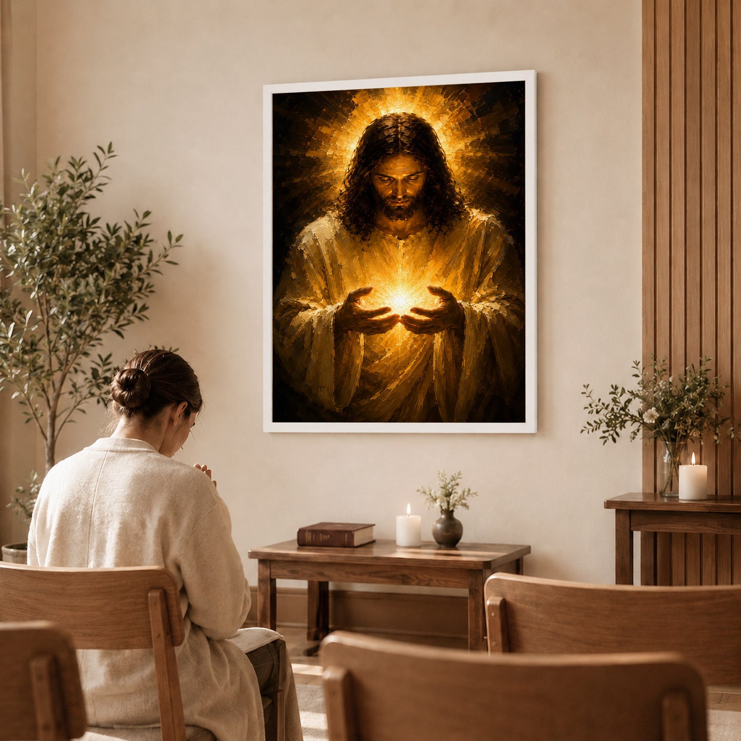 Jesus Light of Hope Canvas Wall Art Poster/Canvas