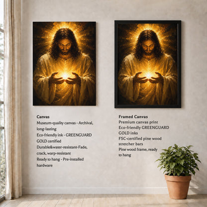 Jesus Light of Hope Canvas Wall Art Poster/Canvas