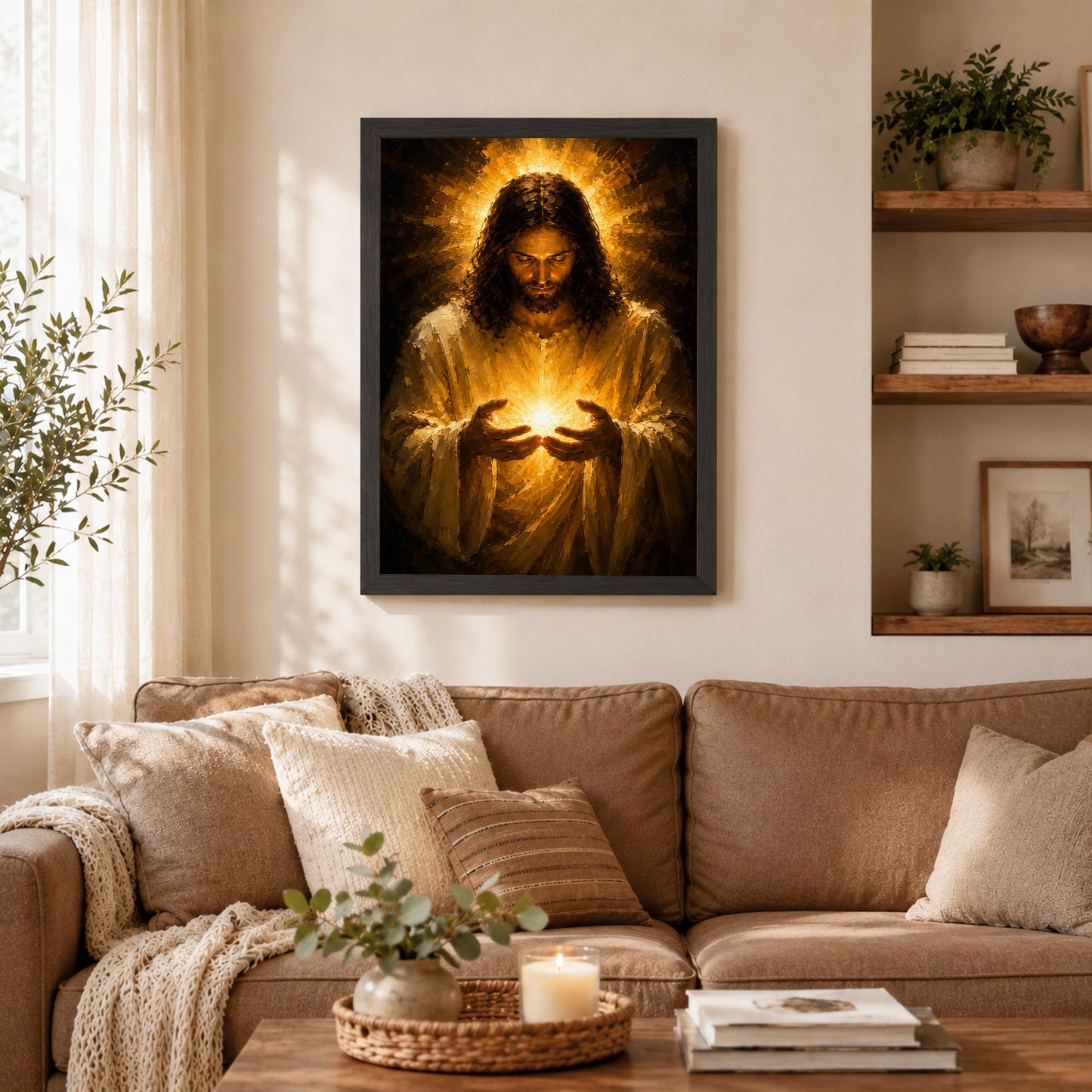 Jesus Light of Hope Canvas Wall Art Poster/Canvas