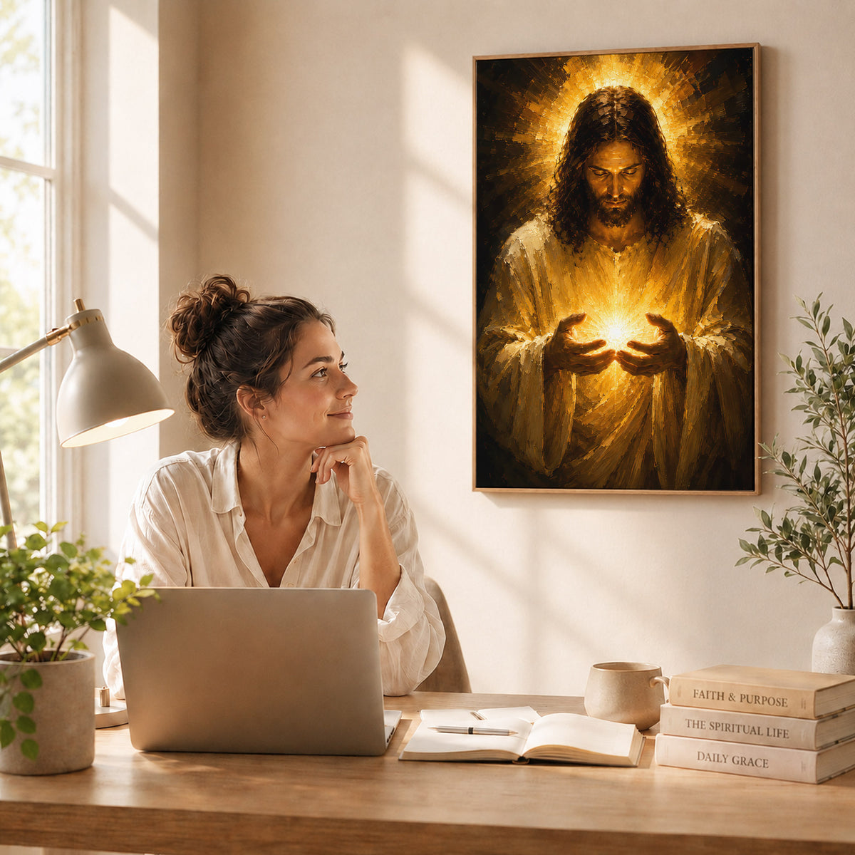 Jesus Light of Hope Canvas Wall Art Poster/Canvas