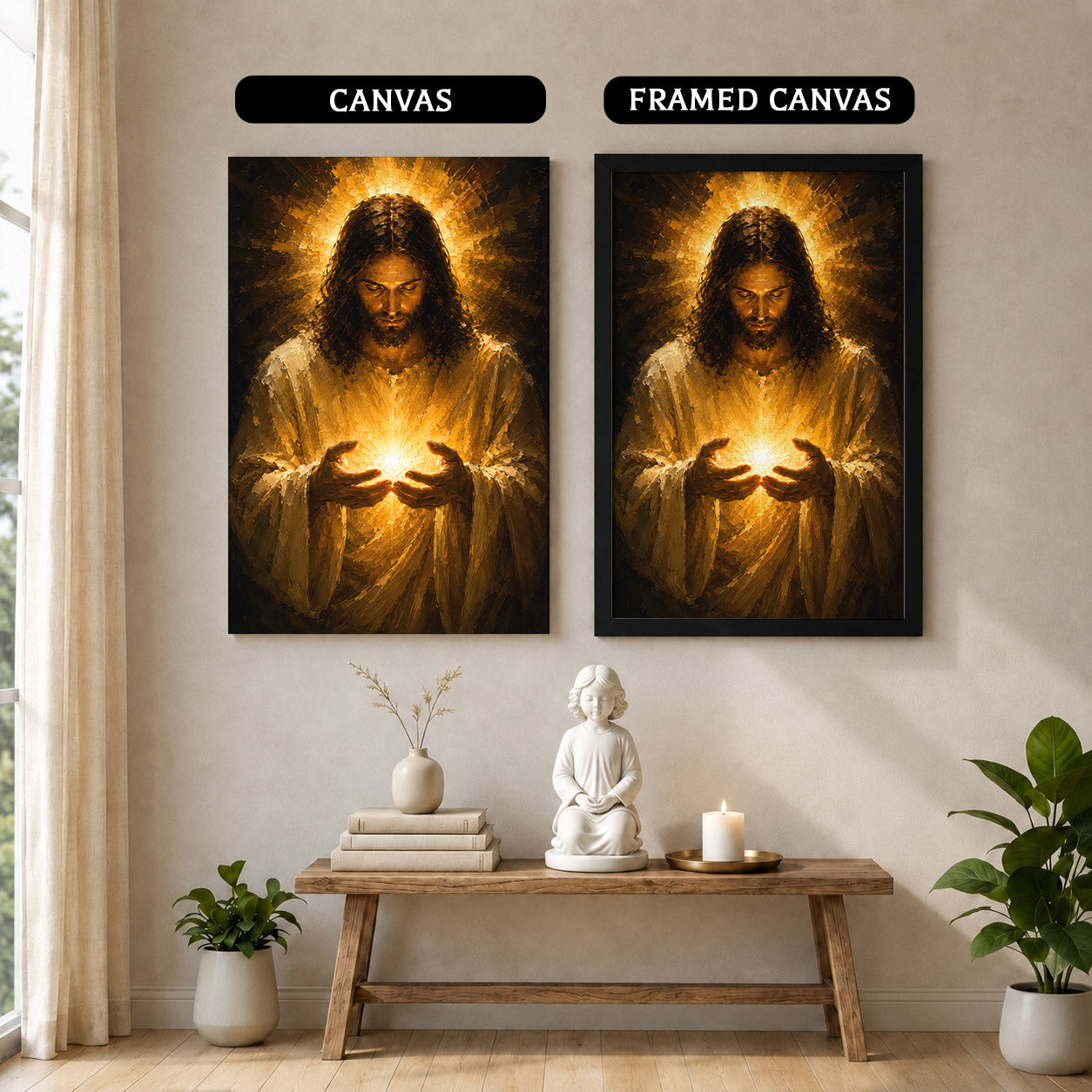 Jesus Light of Hope Canvas Wall Art Poster/Canvas